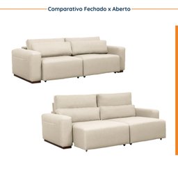 Sofá Essence Retrátil 2 Lugares 180cm CabeCasa MadeiraMadeira - 10