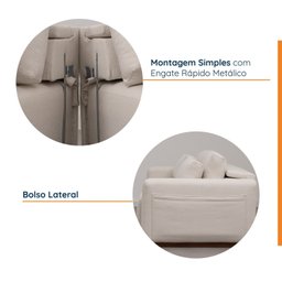 Sofá Essence Retrátil 2 Lugares 180cm CabeCasa MadeiraOriginals - 9 Sofá Essence Retrátil 2 Lugares 180cm CabeCasa MadeiraOriginals - 9