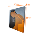 Ver imagem 7 de Mini Quadro Morna de Cabelos Negros Pintado a Mão 30x25cm