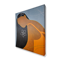 Ver imagem 4 de Mini Quadro Morna de Cabelos Negros Pintado a Mão 30x25cm