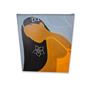 Ver imagem 6 de Mini Quadro Morna de Cabelos Negros Pintado a Mão 30x25cm