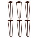 Ver imagem 1 de Kit 6 Pés de Metal 30 CM Hairpin Legs Mesa de Canto Rack e Puffs Bronze