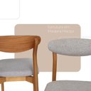 Ver imagem 3 de Conjunto com 2 Cadeiras Noronha em Madeira Maciça para Sala de Jantar Moderna Mobília