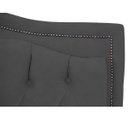 Ver imagem 4 de Cabeceira Casal King Size Estofada para Cama Box Maitê Veludo Cinza Escuro