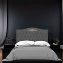 Ver imagem 2 de Cabeceira Casal King Size Estofada para Cama Box Maitê Veludo Cinza Escuro