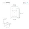 Assento Sanitário Poliester Living Preto para Vaso Deca - 3
