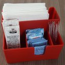Ver imagem 2 de Kit 15 Portas Sachês Guardanapos Açúcar Organizador Multiuso Bancada Vermelho