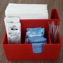 Ver imagem 3 de Kit 15 Portas Sachês Guardanapos Açúcar Organizador Multiuso Bancada Vermelho