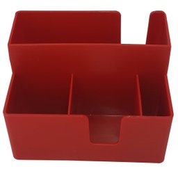 Kit 15 Portas Sachês Guardanapos Açúcar Organizador Multiuso Bancada Vermelho - 7