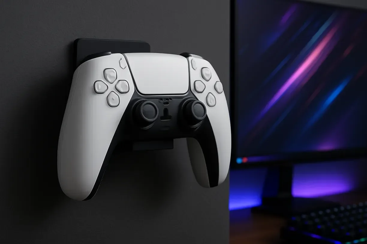 Ver imagem 2 de Suporte de Parede para Controle e Headset Feito em Pla Premium Resistente e Ideal para Organizacao G