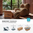 Ver imagem 3 de Poltrona Vortex com Puff Listrada Design Orgânico Statement Compacto na Caixa - King House
