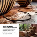 Ver imagem 5 de Poltrona Vortex com Puff Listrada Design Orgânico Statement Compacto na Caixa - King House