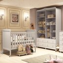 Ver imagem 3 de Quarto de Bebê com Guarda-roupa Janelado e Berço 100% MDF Mateo Provençal Espresso Móveis