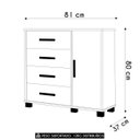 Ver imagem 4 de Cômoda Infantil para Quarto 80cm 4 Gavetas Carruagem Rosa Z53 - Mpozenato
