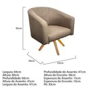 Ver imagem 4 de Poltrona Luiza Linho Tabaco Base Madeira