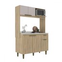 Ver imagem 2 de Cozinha Compacta Julia 5 Portas 1 Gaveta Dourado/fumê - Jcarvalho