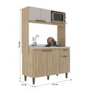 Ver imagem 4 de Cozinha Compacta Julia 5 Portas 1 Gaveta Dourado/fumê - Jcarvalho
