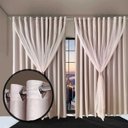 Ver imagem 3 de Cortina Blecaute para Quarto e Sala Bia 7,10 X 2,60 Palha
