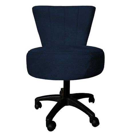 Poltrona Decorativa Royal Base Giratória Slk Decor Azul Royal