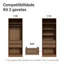 Ver imagem 4 de Kit 2 Gavetas para Guarda-Roupa Modulado Rustic Neo Madesa