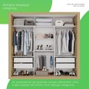 Ver imagem 7 de Guarda-roupa Casal 3 Portas com Espelho Central e 4 Gavetas Costa Rica
