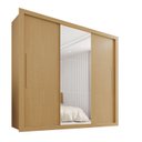 Ver imagem 3 de Guarda-Roupa Casal 3 Portas com Espelho Central 4 Gavetas Costa Rica Marrom Jequitibá