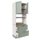 Ver imagem 7 de Torre para Microondas Planejada Arizona CabeCasa MadeiraOriginals Verde/Branco/Menta
