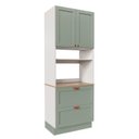 Ver imagem 1 de Torre para Microondas Planejada Arizona CabeCasa MadeiraOriginals Verde/Branco/Menta