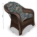 Ver imagem 2 de Conjunto de Poltronas Fibra Sintética Janaína - 4 Poltronas + 1 Mesa Centro - Tecido Palmares Petról