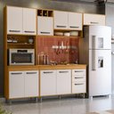 Ver imagem 3 de Cozinha Compacta 5 Peças 258x218 cm Balcão com Tampo Malta Freijo Off Acetinado Poliman