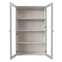 Ver imagem 3 de Armário Aéreo Planejado 2 Portas 135cm com Porta de Vidro Arizona CabeCasa MadeiraOriginals Verde/Branco/Menta