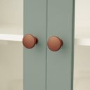 Ver mais imagens de Armário Aéreo Planejado 2 Portas 135cm com Porta de Vidro Arizona CabeCasa MadeiraOriginals Verde/Branco/Menta