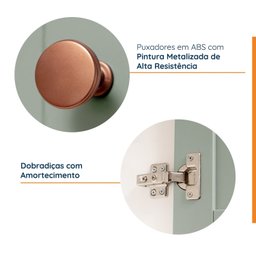 Armário Aéreo 2 Portas 135cm com Porta de Vidro Arizona CabeCasa MadeiraMadeira - 5