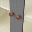 Ver imagem 7 de Armário Aéreo Planejado 2 Portas 135cm com Porta de Vidro Arizona CabeCasa MadeiraOriginals Cinza/Branco