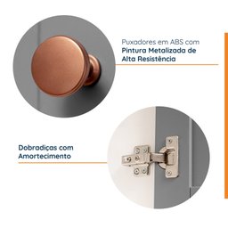 Armário Aéreo 2 Portas 135cm com Porta de Vidro Arizona CabeCasa MadeiraMadeira - 5