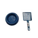 Ver imagem 5 de Caixa de Areia para Gatos com Pazinha e Comedouro - Azul