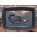 Ver imagem 6 de Caixa de Areia para Gatos com Pazinha e Comedouro - Azul