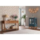 Ver imagem 4 de Mini Cristaleira de Madeira Maciça 2 Portas Azul Petróleo