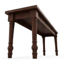 Ver imagem 7 de Banco de Madeira Maciça para Cozinha Varanda Gourmet 136cm Pés Torneados Lazuli F06 Café - Lyam Deco