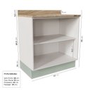 Ver imagem 4 de Balcão 2 Portas 80cm Arizona CabeCasa MadeiraOriginals