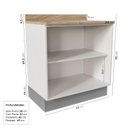 Ver imagem 4 de Balcão Planejado 2 Portas 80cm Arizona CabeCasa MadeiraOriginals