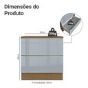 Ver imagem 2 de Balcão de Cozinha 80 Cm 2 Gavetas Rustic/cinza Lux Madesa Rustic/cinza