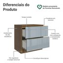 Ver imagem 3 de Balcão de Cozinha 80 Cm 2 Gavetas Rustic/cinza Lux Madesa Rustic/cinza