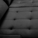 Ver imagem 4 de Sofa Retratil Reclinavel 2 Lugares 2,10 Vitória Veludo Preto Lansofbr
