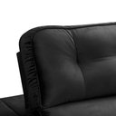 Ver imagem 6 de Sofa Retratil Reclinavel 2 Lugares 2,10 Vitória Veludo Preto Lansofbr
