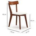 Ver imagem 4 de Cadeira Madeira Maciça Linho Rafa Yescasa