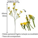Ver imagem 2 de Kit 12 Galhos Flor Artificial Amarelo para Decoração Festa e Casamento