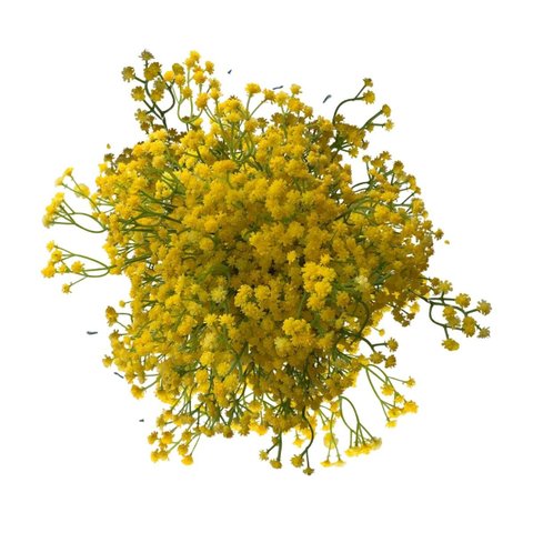 Kit 12 Galhos Flor Artificial Amarelo para Decoração Festa e Casamento