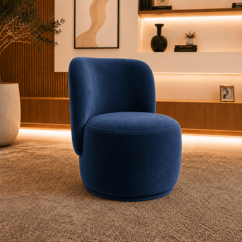 Poltrona Decorativa Bia Orgânica Veludo Recepção Sala Estar Quarto