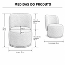 Ver imagem 4 de Poltrona Decorativa Bia Orgânica Veludo Recepção Sala Estar Quarto